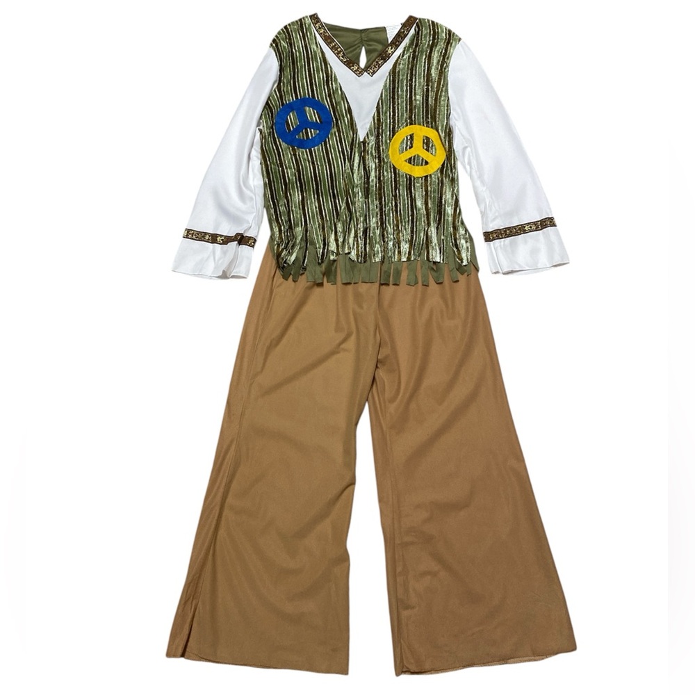Hippie Halloween Costume Men’s L 70’s Outfit Two Piece Adult Walmart
